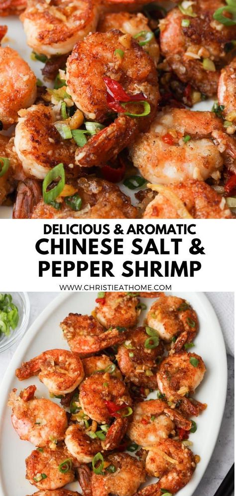 Chinese Salt and Pepper Shrimp. Salty peppery fried shrimp with a spicy kick. Savoury, delicious, easy to make and addictive. A great dish for dinner or lunch. tags: shrimp and bell peppers recipes, asian shrimp recipes, garlic prawns recipe, chili garlic shrimp, salt and pepper shrimp chinese, salt and pepper shrimp recipe, salt and pepper shrimp easy, salt and pepper shrimp fried Pepper Shrimp Chinese, Shrimp Recipes Garlic, Asian Shrimp Recipes, Bell Peppers Recipes, Garlic Prawns Recipe, Chili Garlic Shrimp, Chinese Shrimp Recipes, Pepper Shrimp Recipe, Asian Shrimp