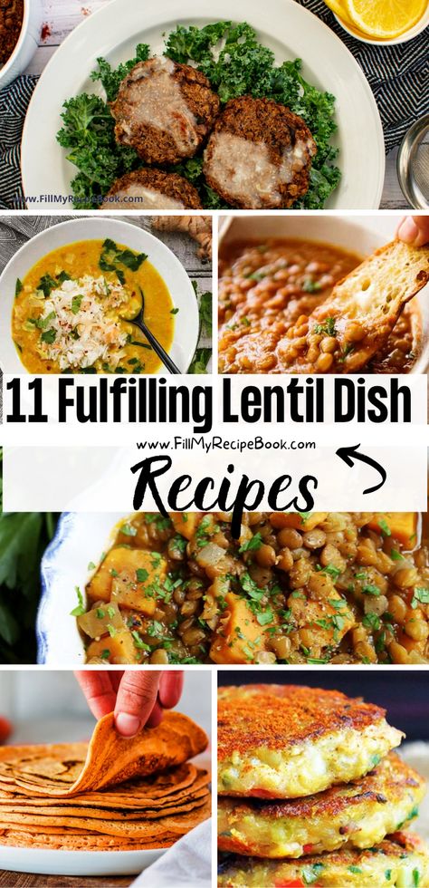 sharing a few lentil recipe ideas to create for a meal or side dishes for vegans or vegetarians. Recipes With Beans And Lentils, Vegetarian Lentils Recipe, Cooking With Beans And Lentils, Vegan Recipes With Lentils, Recipes Using Beans And Lentils, Mediterranean Lentil Recipes, Recipes With Lentils Healthy, Lentil Dinners, Summer Lentil Recipes