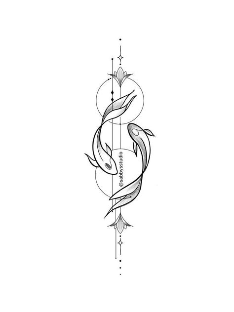 Pisces Tattoo Designs, Pisces Tattoo, Horoscope Tattoos, Pisces Tattoos, Koi Tattoo, Elbow Tattoos, Pieces Tattoo, Spine Tattoos For Women, Fish Tattoo