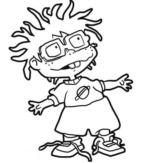 Chuckie Finster From The Rugrats Coloring Page : Color Luna Rugrats Coloring Pages, Rugrats Tattoo, Chuckie Rugrats, Rugrats Characters, Chuckie Finster, 80s Cartoon Characters, Rugrats Cartoon, 90s Cartoon Characters, Character Outline