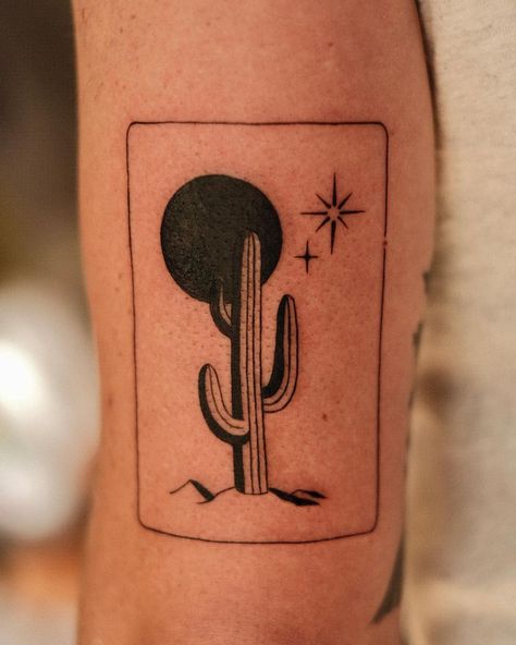 Cactus Geometric Tattoo, Cat And Cactus Tattoo, Mens Cactus Tattoo, Arizona Flower Tattoo, Traditional Cactus Tattoo Black, Cactus Mountain Tattoo, Nopales Tattoo, Fine Line Cactus Tattoo, Cacti Tattoos