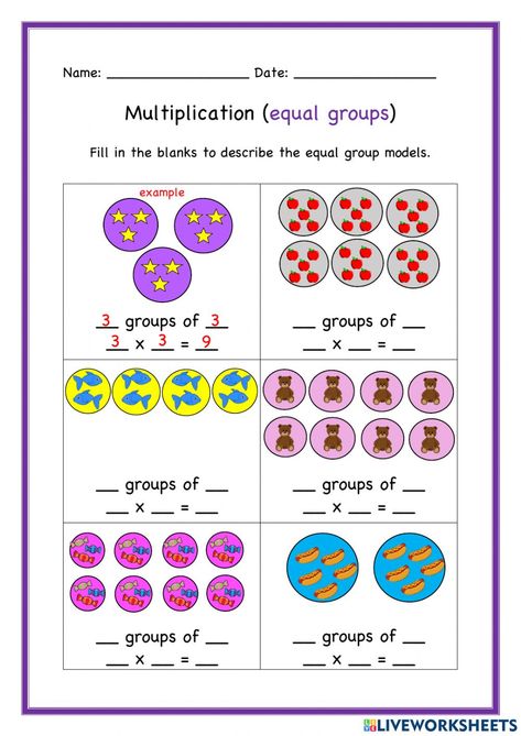 Grade 2 Multiplication Activities, Multiplication Grade 2, Multiplication Activity For Grade 2, Multiplication Worksheets Grade 1, Multiply Worksheet, Multiplication Worksheets For Grade 2, 2 By 2 Multiplication, Early Multiplication Worksheets, Multiplication Equal Groups Worksheet