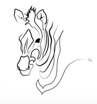 Zebra Fine Line Tattoo, Zebra Line Drawing, Zebra Line Art, African Animal Tattoo, Zebra Tattoo Ideas, Zebra Print Tattoos, Zebra Embroidery, Zebra Tattoo, Zebra Tattoos