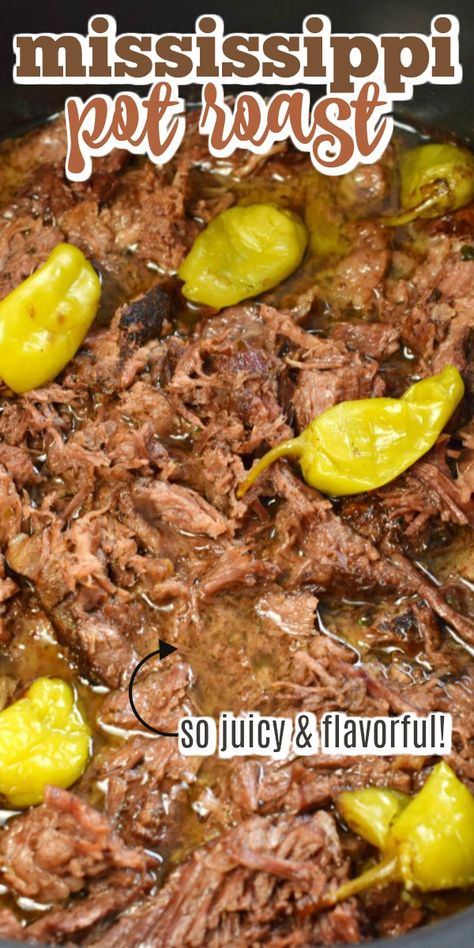 Instant Pot Mississippi Pot Roast, Dump And Go Instant Pot, Mississippi Pot Roast Recipe, Slow Cooker Mississippi Pot Roast, Mississippi Roast Recipe, Pot Roast Crock Pot Recipes, Mississippi Pot, Pot Roast Recipe, Instant Pot Recipe