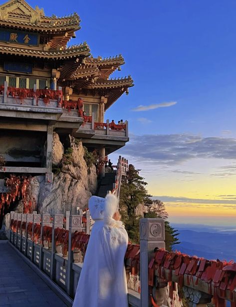 Xian China Aesthetic, Laojun Mountain China, China Trip Aesthetic, Chinese Temple Aesthetic, Imperial China Aesthetic, Traditional China Aesthetic, China Beautiful Places, Laojun Mountain, Chinese Culture Aesthetic