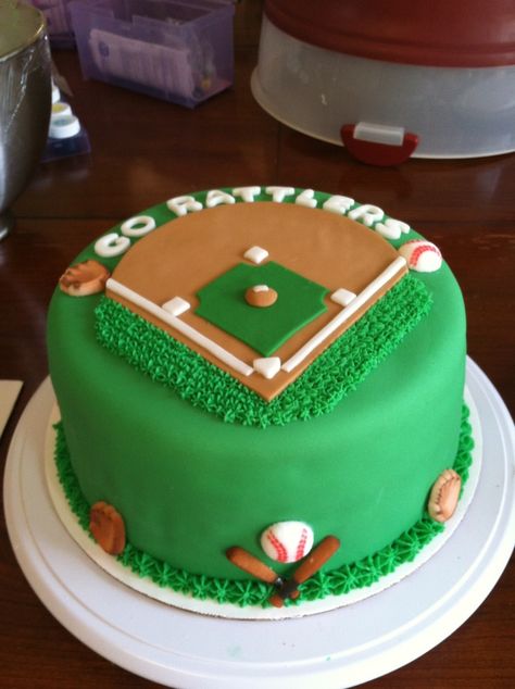 Baseball Diamond Cake Ideas | Baseball cake...maybe? not a good opportunity for frosting face | jack ... Baseball Field Cake, Baseball Theme Cakes, Baseball Birthday Cakes, Diamond Cake, Baseball Cake, Sport Cakes, Baseball Birthday, Themed Birthday Cakes, Boy Birthday Cake