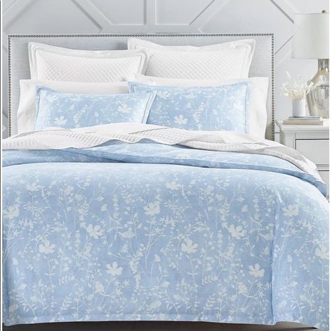 Experience Cozy Comfort And Chic Style With The Sleep Luxe Duvet Cover Set From Charter Club, Featuring The Irresistibly Soft Touch And Lustrous Sheen Of Cotton Sateen And A Charming Printed Design. Fabric: 100% Cotton Thread Count: 800 Sateen Woven Fabric For A Soft And Smooth Feel Set Includes: 1 Duvet (60” X 80”) And 1 Standard Sham (20" X 26”) Internal Corner Ties Securely Attach Duvet Cover To Comforter; Zipper Closure Made In Green By Oeko-Tex: Tested For Harmful Substances And Produced Su Flower Duvet, Floral Comforter, Floral Duvet Cover, Bernhardt Furniture, Floral Duvet, Hotel Collection, Queen Comforter, Queen Duvet, Bed Styling