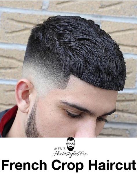 Hair Types Men, Mid Fade Haircut, French Crop, Crop Haircut, Gents Hair Style, Taper Fade Haircut, Easy Hair Cuts, Crop Hair, Mens Hairstyles Thick Hair