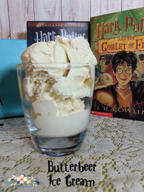 Butterbeer Ice Cream and Harry Potter Game Tri-Wizard Game #HarryPotter #PressmanToy #IceCream #Desserts #Game Fire Party Food, Goblet Of Fire Party, Butterbeer Ice Cream, Fire Party, The Crimes Of Grindelwald, Butterbeer Recipe, Harry Potter Games, Bruschetta Ingredients, Crimes Of Grindelwald