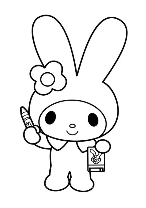 My Melody es un personaje producido por Sanrio, amiga de Hello Kitty. My Melody is a character produced by Sanrio, a friend of Hello Kitty. Cartoon Characters Coloring Pages, Aesthetic Coloring Pages, Kitty Wallpaper Aesthetic, Hello Kitty Wallpaper Aesthetic, Black Hello Kitty Wallpaper, Hello Kitty Beach, Hello Kitty Space, Hello Kitty Imagenes, Free Activities For Kids