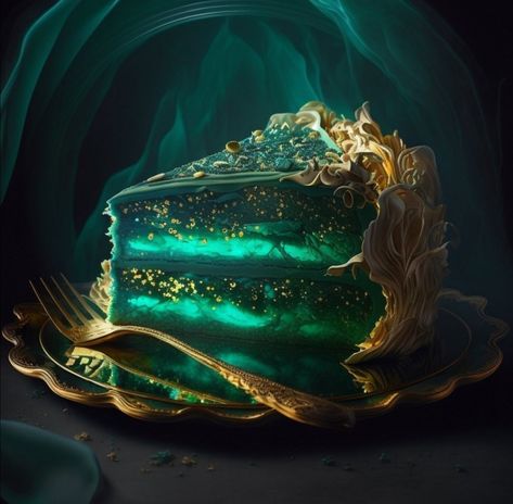 #sweets #ai-art #Dessert #cake Fantasy Desserts Art, Digital Food Art, Water Live Wallpaper, Art Dessert, Artistic Food, Fairy Food, Geode Cake, Digital Food, Magic Bottles