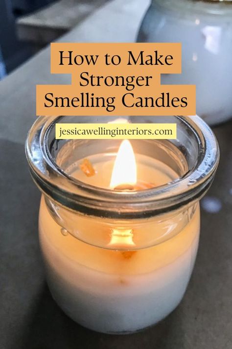 How to Make Stronger Smelling Candles Homemade Candle Recipes, Scented Mason Jar Candles, Candle Diy Mason Jar, Craft For All Ages, Candle Scents Recipes, Candle Making For Beginners, Candle Making Recipes, Smelling Candles, Handmade Candles Diy