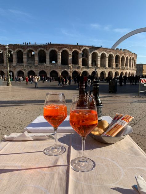 Arena di Verona. Italy. Aperol spritz. Italian vacations Aperol Spritz Italy, Italian Vacation, Verona Italy, Aperol Spritz, 2024 Vision, Verona, Vision Board, Italy, Drinks