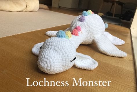 New Lochness Monster Nessie. Amazing pattern designed by @moontyasha #crochet #amigurumi #nessiecrochet #bigcrochetproject #tooktoolongtomake Crochet Lochness Monster, Crochet Nessie Pattern Free, Nessie Crochet Free Pattern, Nessie Crochet Pattern, Crochet Nessie, Lochness Monster, Knit Top Patterns, Fair Booth, Micro Crochet