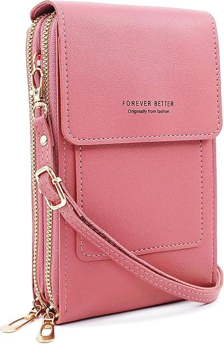 Anti-theft Leather Crossbody Bags for Women Double Zipper Cell Phone Purse Wallet Ladies Small Women's Handbags PU Leather Shoulder Bags Card Holder DarkPink 2 Phone Bags for Women Wallet Purse: Handbags: Amazon.com Leather Shoulder Bags, Cell Phone Purse, Women Wallet, Crossbody Bags For Women, Phone Bags, Ladies Clutch, Phone Purse, Women's Handbags, Small Crossbody Bag