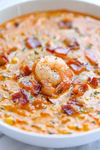 Shrimp And Corn Chowder, Shrimp Corn Chowder, Shrimp And Corn, Shrimp Corn, Chowder Soup, Seafood Chowder, Diner Recept, Savory Soups, Chowder Recipes