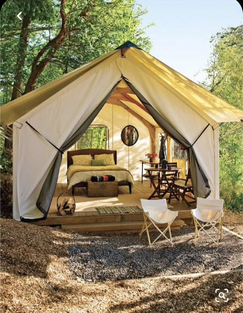 Tents Camping Glamping, Tent Living, Glamping Tent, Wall Tent, Glamping Ideas, Tents Camping, Lake Food Ideas Summer, Lake Food Ideas, Food Ideas Summer