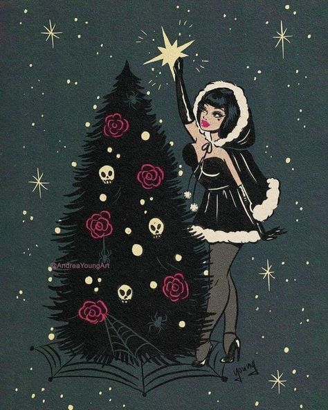 Gothic Christmas Aesthetic, Christmas Booth, Goth Christmas, Scary Christmas, Christmas Horror, Creepy Christmas, Young Art, Xmas Wallpaper, Alternative Christmas