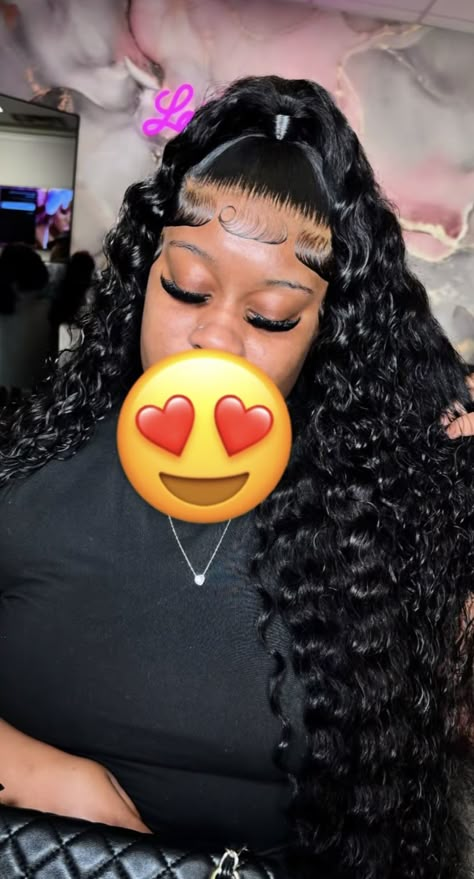 Wand Curls Half Up Half Down Black Women, Half Up Half Down Hairstyles Wig, Curly Wig Half Up Half Down, Half Up Half Down Wig Hairstyles, Half Up Half Down Hair Wig, Half Up Half Down Lace Front Wig, Deep Wave Wig Install, Curly Wig Hairstyles Black Women, Curly Wig Install