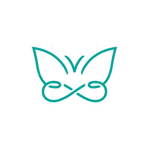 Infinity butterfly logo is shaped with lines forming a butterfly in flying motion that has an infinity symbol incorporated into design, creating an infinity butterfly logo in light blue color. Infinity Art Symbol, Infinity Butterfly Tattoo, Monarch Logo, Infinity Logo Design, Infinity Butterfly, Wind Logo, Aesthetics Logo, Charity Logo Design, Butterfly Symbol