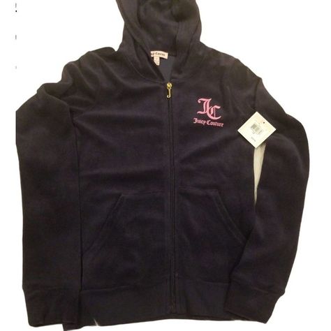 Juicy Couture Jacket Girl's Size 12 Navy Blue Color Long Sleeve Zip Front Closure 80% 20% Polyester Front Pockets New Condition Never Worn Juicy Couture Clothes, Couture Clothes, Pink Peacoat, Juicy Couture Baby, Juicy Couture Tracksuit, Juicy Couture Jacket, Xmas Wishlist, Girls Couture, Velour Hoodie