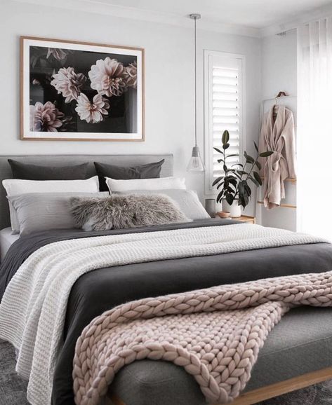 Gray Bedding, Theme Board, Dream Bedrooms, Cozy Bedrooms, Apt Ideas, Bedroom Bliss, Luxury Bedroom Master, Bedroom Décor, Bedroom Goals