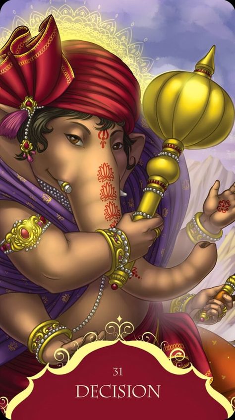 31. Decision. Wisper of Lord Ganesha. Angela Hartfield. Om Ganesh, Motivational Poetry, Healing Inspiration, Shri Ganesh Images, Spiritual Strength, Decisions Decisions, Shri Ganesh, Ganesh Images, Oracle Tarot