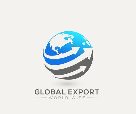 Vector export import golobal logo design... | Premium Vector #Freepik #vector #geometric-logo #export-logo #abstract-symbol #abstract-logo Export Company Logo, Import Export Logo, Export Logo, Corporation Logo, Global Logo, Company Letterhead Template, Logo Options, Company Letterhead, Advertising Ideas