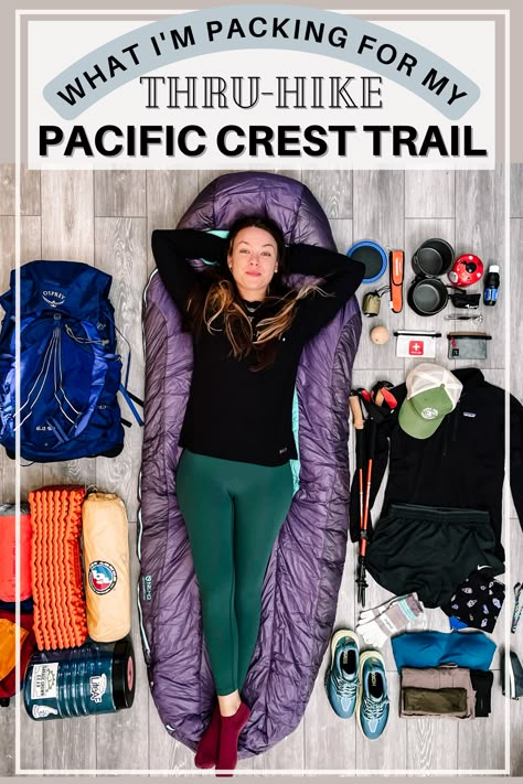 Hiking The Pct, Thru Hiking Packing List, Overnight Hike Packing List, Pct Thru Hike, Pct Hike, Packing For Backpacking, Hiking Essentials For Women, Pct Trail, Hiking Gear List