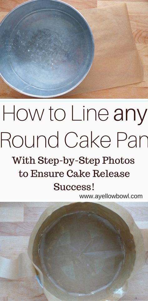 how to line any round cake pan How To Line A Cake Pan With Parchment, Pond Cake, Tube Cake Pan, Butter Cakes, Circle Cake, Flat Cakes, Best Pans, Parchment Paper Baking, Marble Cake