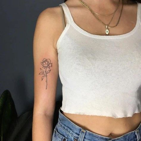 Grandma Tattoo, Rose Tattoo On Back, Rose Tattoo On Arm, Pink Rose Tattoos, Rose Tattoos For Women, Small Rose Tattoo, Black Rose Tattoos, Red Rose Tattoo, Tattoo Quotes For Women