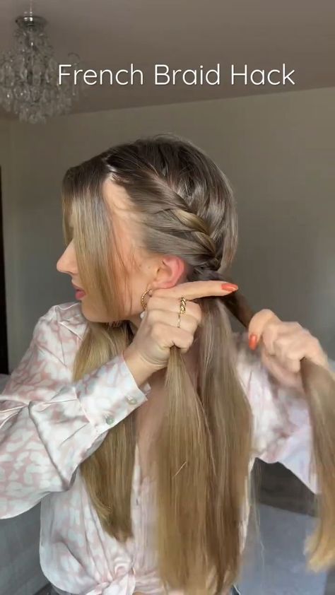 Tutorial Hair, Easy Hairstyles For Thick Hair, Ponytail Hairstyles Easy, Hair Inspiration Long, French Braid Hairstyles, Tutorial Ideas, Hair Braid Videos, Hair Tips Video, Trendy Hairstyle