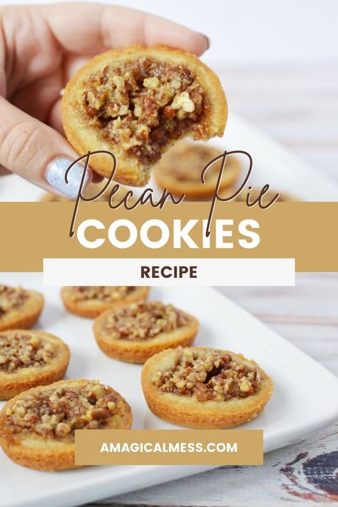 Pecan Pie Cookies Crumbl, Holiday Pies Christmas, Deep Dish Cookie Recipe, Pecan Pie Cookie Recipe, Pecan Pie Cookie, Pecan Pie Cookies Recipe, Pie Cookies Recipe, Pecan Pie Balls, Deep Dish Cookie