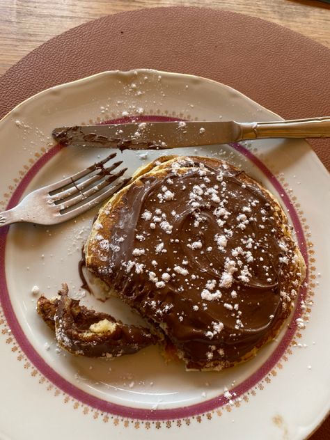 Pancakes Aesthetic Chocolate, Homemade Pancakes Aesthetic, Chocolate Pancakes Aesthetic, Homemade Aesthetic, Pancakes Aesthetic, Pancake Tuesday, Pancakes For Dinner, We Were, Chocolate Homemade