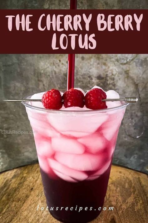 the cherry berry lotus-pin image Lotus Energy Drink Flavors, Lotus Energy Drink Ideas, Lotus Drink Ideas, Barista Drinks, Lotus Recipes, Lotus Drinks, Lotus Recipe, Drink Flavors, Lotus Energy