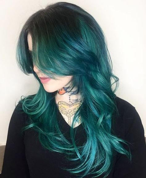 Dark Teal Hair, Turquoise Hair Color, Teal Hair Color, Emerald Hair, Green Hair Dye, Blue Green Hair, Aqua Hair, Teal Hair, Turquoise Hair