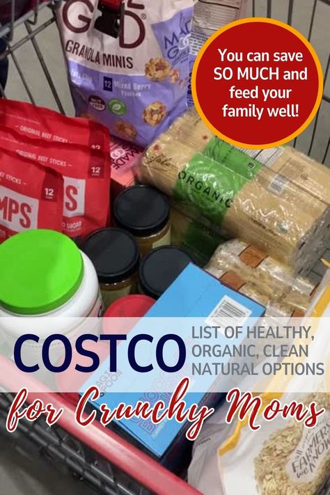 Needing to slash your grocery budget while still feeding your family real, whole, organic foods? Costco is the secret, and this shopping list can help! Follow a Crunchy Mama around Costco as she fills her cart with all of the necessities that will feed her large family well. Recipes and ideas on how to use some items included as well! Costco Healthy, Costco Shopping List, Healthy Shopping List, Crunchy Mama, Costco Shopping, Homemade Trail Mix, Crunchy Moms, Beef Sticks, Kid Friendly Snack