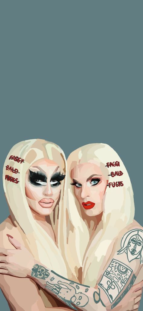 Trixie and Katya digital art Trixie Mattel And Katya Wallpaper, Trixie And Katya Art, Trixie And Katya Wallpaper, Katya Wallpaper, Rpdr Funny, Katya Zamolodchikova, Trixie Katya, Rupaul Drag Race, Trixie And Katya