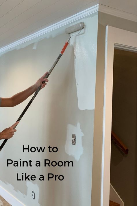 Painting A Room Tips, Paint Tools For Walls, Painting White Walls, Painting A Wall Tips, Prep For Painting Walls, How To Paint A Room Step By Step, Painting Tools For Walls, House Painting Tips Interior, Tools For Painting Walls