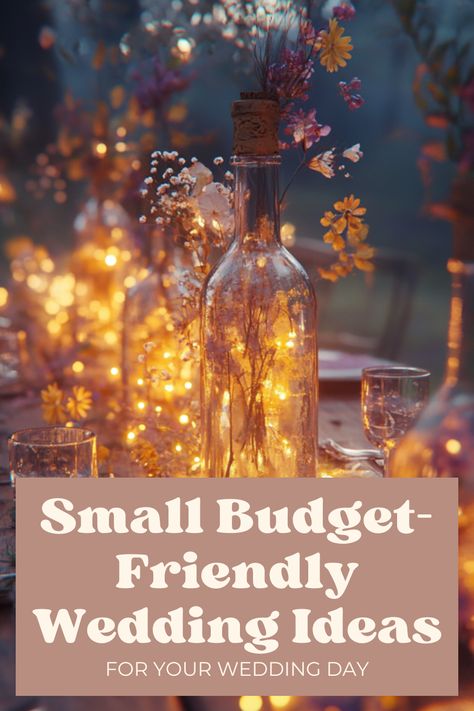 Transform Your Wedding Day with 17 Budget-Friendly Ideas Wedding Simple Greenery, June Wedding Reception Decor, Fall Wedding Budget Ideas, Night Market Wedding Theme, Evening Summer Wedding, Wedding In House Ideas, Simplest Wedding Ideas, Outdoor Simple Wedding Decor, Wedding In November Ideas