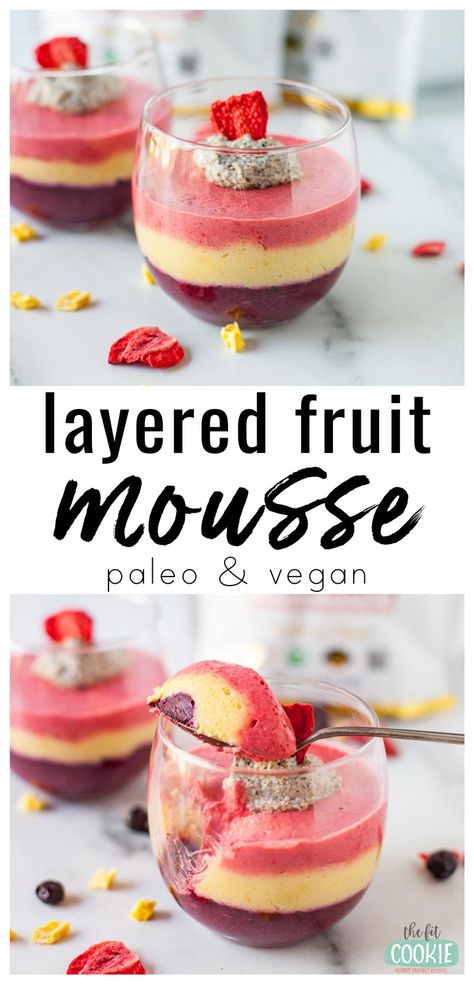 Healthy Pudding Desserts, Gluten Free Fruit Desserts, Paleo Vegan Dessert, Fruit Mousse, Healthy Pudding, Fruit Desserts Easy, Mousse Dessert, Paleo Recipes Easy, Free Fruit