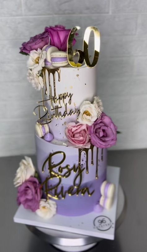 Purple 40th Birthday Cake, Purple Cake Aesthetic, 70th Birthday Cake For Women, Chocolate Velvet Cake, Purple Birthday Cake, Birthday Cake For Women, Cake For Women, Velvet Cakes, Purple Cakes Birthday