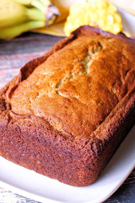 Mary's Blue Ribbon Banana Bread Blue Ribbon Banana Bread Recipe, Rich Banana Bread, Banana Dessert Recipes, Angel Food Cake Mix Recipes, Banana Dessert, Banana Nut Bread, Best Banana Bread, Bread Bun, Scrumptious Desserts