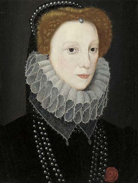 Possibly Lettice Knollys, Daughter of Catherine Carey, Granddaughter of Mary Boleyn, Niece of Anne Boleyn 1570s Fashion, Tudor Artifacts, Elizabethan Hair, 16 Century Fashion, Elizabethan Portraits, 16th Century Portraits, Mary Boleyn, Historical Portraits, Elizabethan Fashion