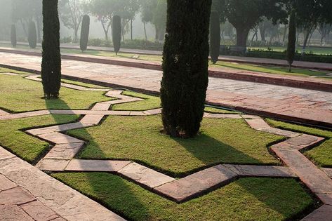 Islamic Landscape, Islamic Gardens, Arabic Garden, Islamic Garden, Persian Gardens, Green Courtyard, Roof Landscape, Art Deco Garden, Classic Landscape