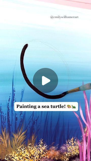 Turtle Painting Acrylic, Sea Turtle Painting, Sea Turtle Art, Turtle Painting, Turtle Art, Acrylic Painting For Beginners, Art Painting Acrylic, June 22, 1k Views