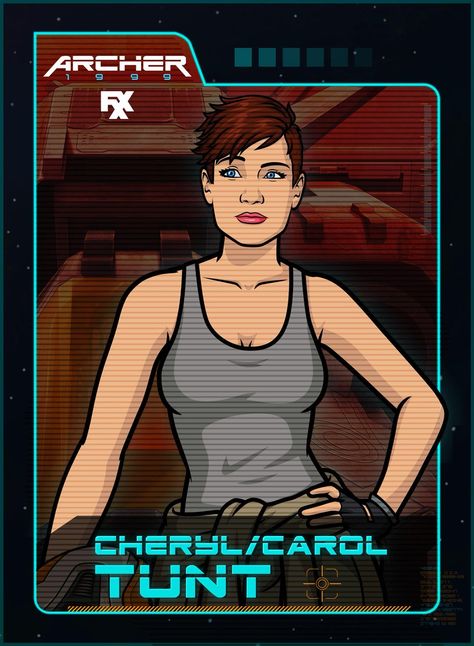 Cheryl Tunt's haircut in Archer Season 10 is kick ass! Archer Oc, Gladiator Outfit, Pilot Dream, Cheryl Tunt, Archer Series, Archer Cartoon, Archer Tv Show, Adam Reed, Sterling Archer