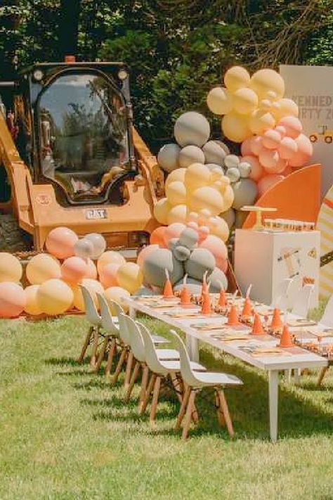 Construction Site Birthday Party, Construction Birthday Party Ideas, Toddler Boy Birthday, Construction Theme Birthday Party, Construction Theme Party, Party Zone, Construction Birthday Party, Toddler Birthday Party, 2nd Birthday Party Themes