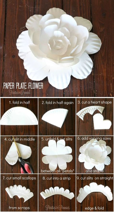 Paper Plate Diy, Paper Plate Flowers, Paper Plate Art, Plate Flowers, Plates Diy, Paper Plate Crafts, Plate Crafts, Plate Art, Make Paper