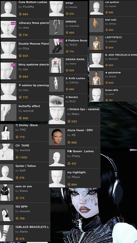 Imvu Body Scales Ideas, Imvu Heads Names, Imvu Grunge, Imvu Avatar Ideas, Imvu Avi Ideas, Imvu Fits, Imvu Avi, Clever Pick Up Lines, Imvu Girl